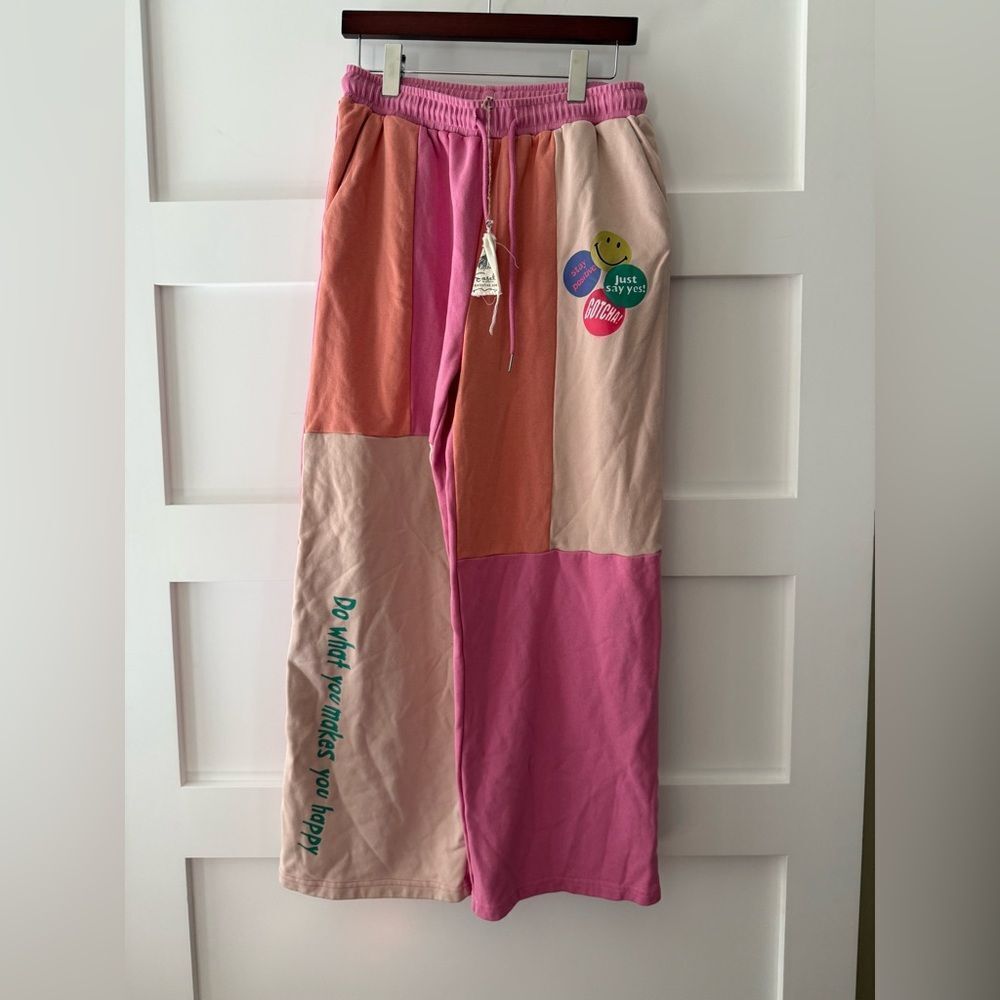 New Easel Good Day Color-block Patchwork Lounge Pant - Picture 4 of 10